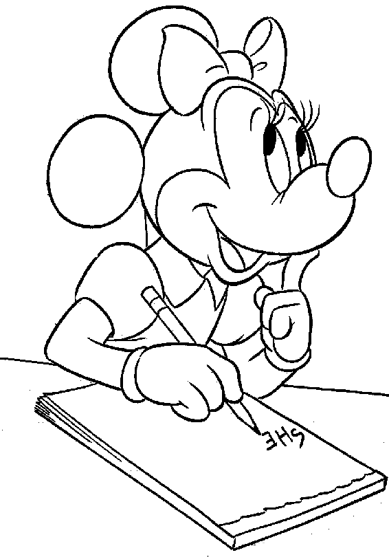 Cara de Mickey y Minnie para colorear - Imagui