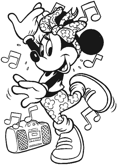 Cara de Minnie Mouse para colorear - Imagui