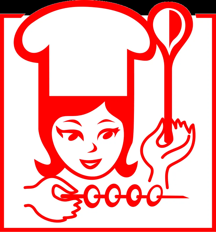 Cara de mujer con gorro de cocinero y cuchara | Imagenes Sin Copyright