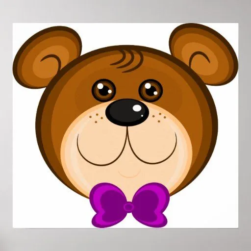 Cara del oso de peluche póster | Zazzle