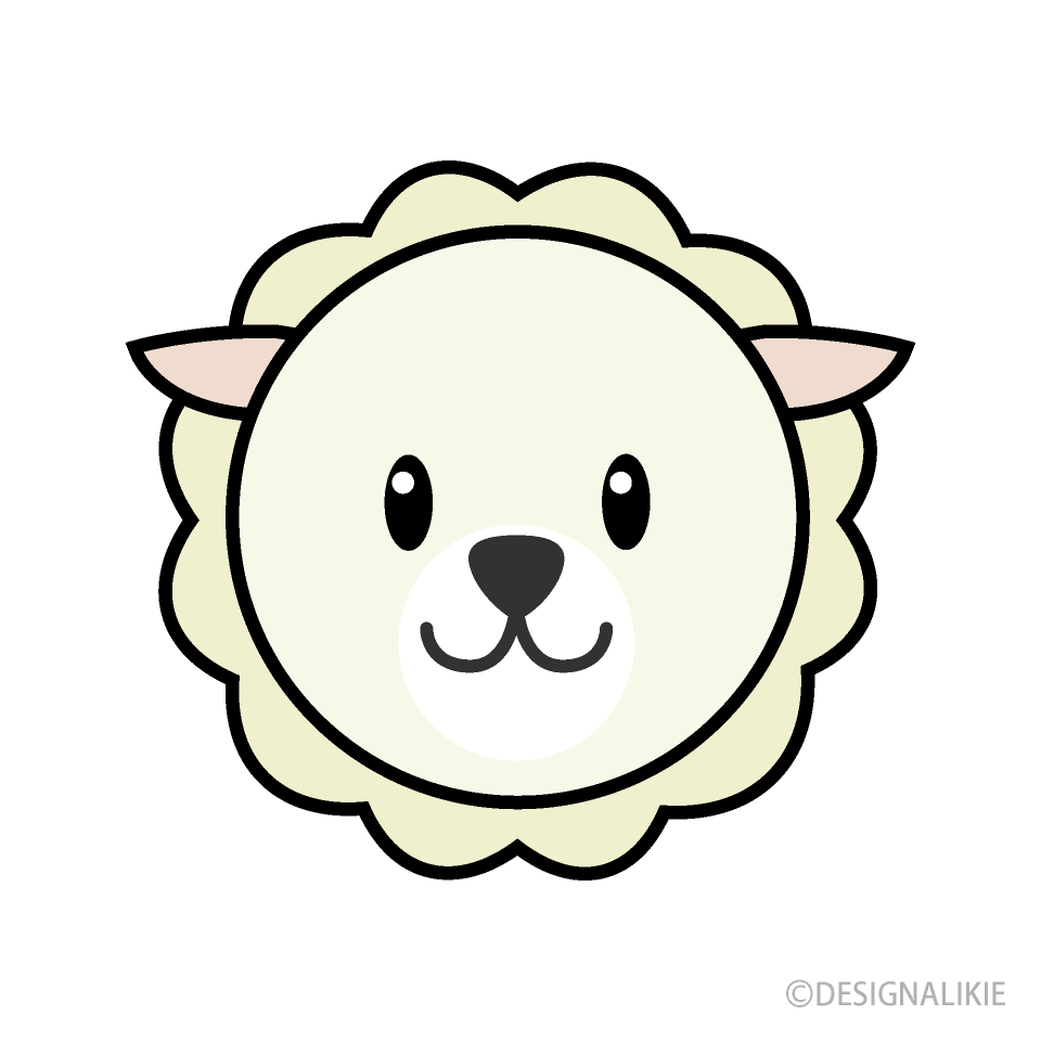 Cara de oveja simple Gratis Dibujos Animados Imágene｜Illustoon ES