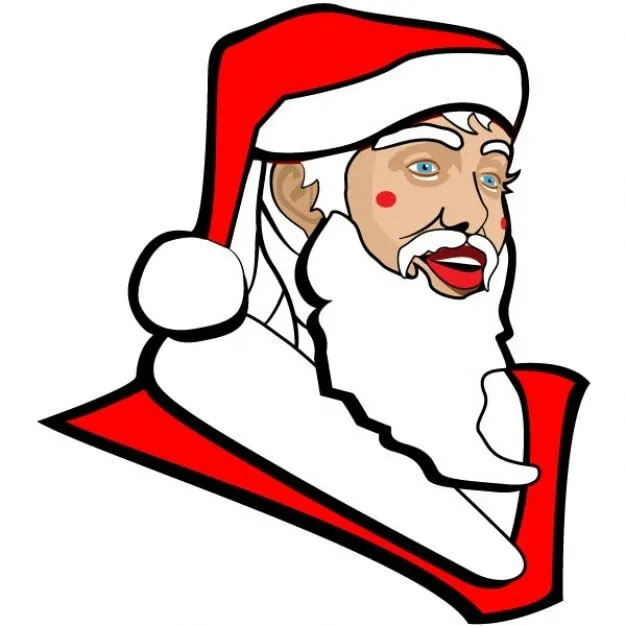 La cara de Papá Noel con la barba larga | Descargar Vectores gratis