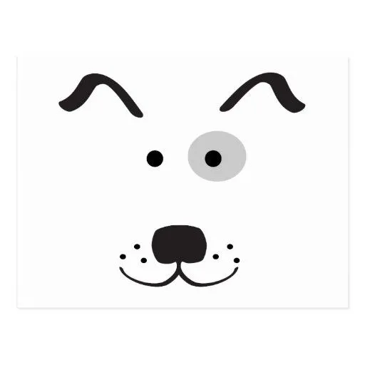 Ejemplo de la cara del perro del dibujo animado postal | Zazzle Ejemplo de la cara del perro del dibujo animado postal | Zazzle