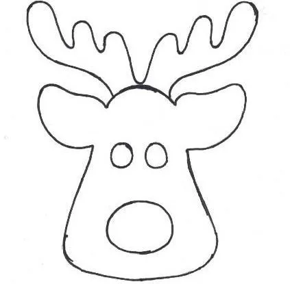 Caras de renos de navidad para colorear - Imagui