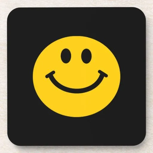 Cara sonriente amarilla posavaso de Zazzle. Cara sonriente amarilla posavaso de Zazzle.