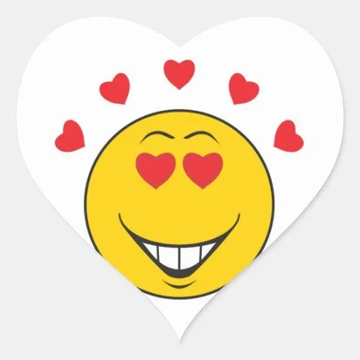 Cara sonriente pegada amor calcomanías de corazones personalizadas ... Cara sonriente pegada amor calcomanías de corazones personalizadas ...