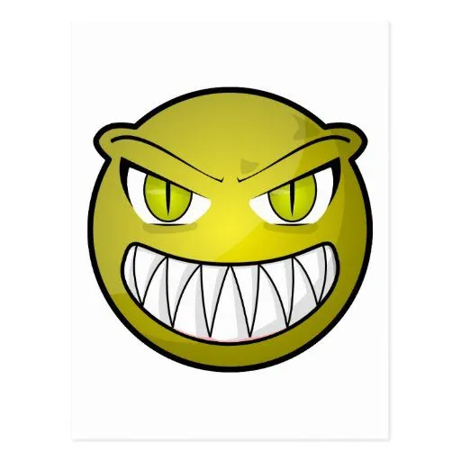 Cara verde enojada asustadiza del dibujo animado postal | Zazzle Cara verde enojada asustadiza del dibujo animado postal | Zazzle