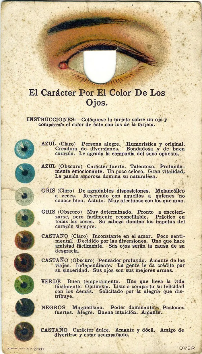 ... carácter por el color de los ojos / The nature through the eye color ... carácter por el color de los ojos / The nature through the eye color