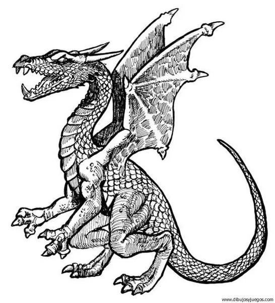 dibujo-de-dragon-153 | Dibujos y juegos, para pintar y colorear