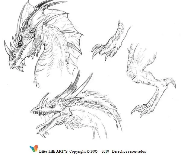 Dragones para dibujar a lapiz chidos - Imagui