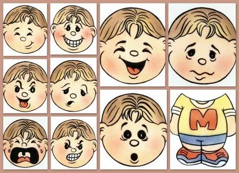 Caritas de niños para colorear de emociones - Imagui