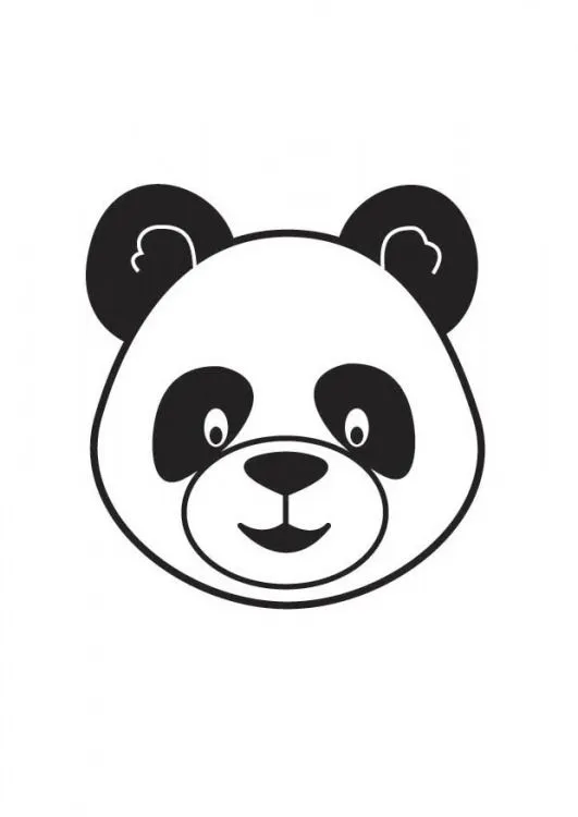 Caras de pandas para colorear - Imagui