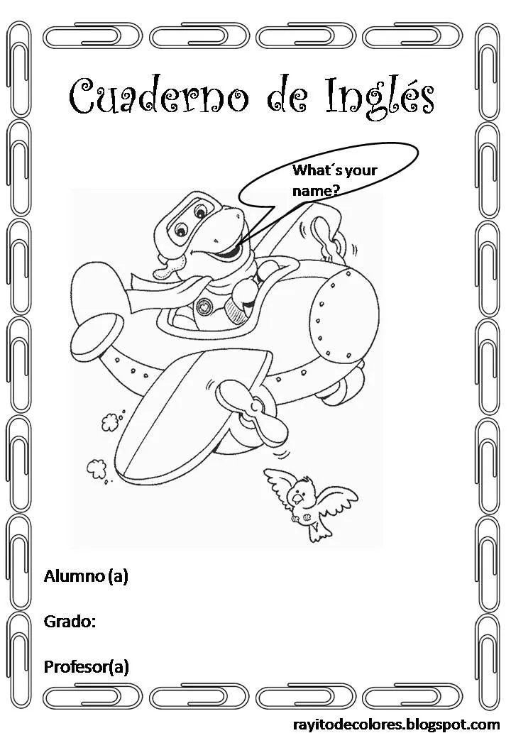 6 Caratulas para Cuadernos de Clases de Inglés – Carátulas para ... 6 Caratulas para Cuadernos de Clases de Inglés – Carátulas para ...