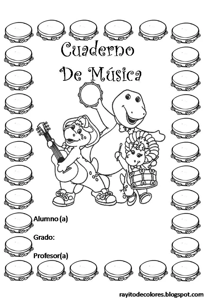 Carátulas escolares Barney | Rayito de Colores Carátulas escolares Barney | Rayito de Colores