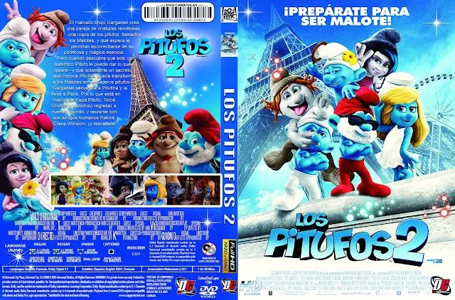 CARATULAS GRATIS DVD: LOS PITUFOS 2 - The smurfs 2