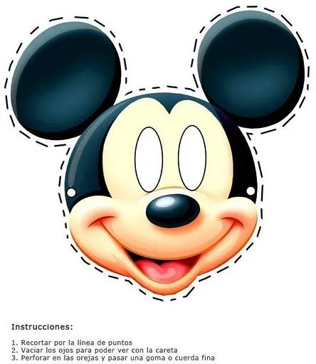 Careta mickey mouse para imprimir - Imagenes y dibujos para imprimir