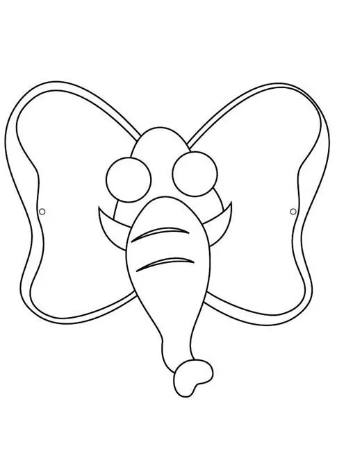Mascara de elefante para niños para imprimir - Imagui