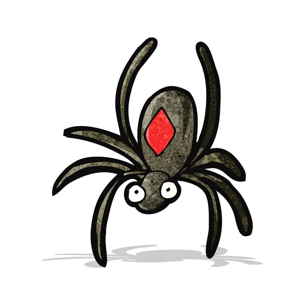 Caricatura de araña viuda negra — Vector stock © lineartestpilot ...