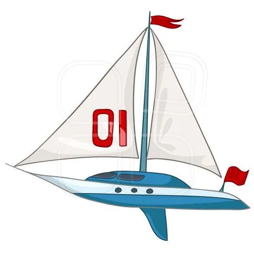 Caricatura de barco de vela. | Barcos, naves en el mar. | Pinterest
