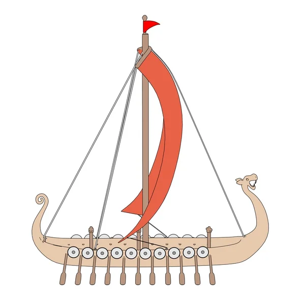 Caricatura de barco vikingo — Foto stock © 3drenderings #40521505