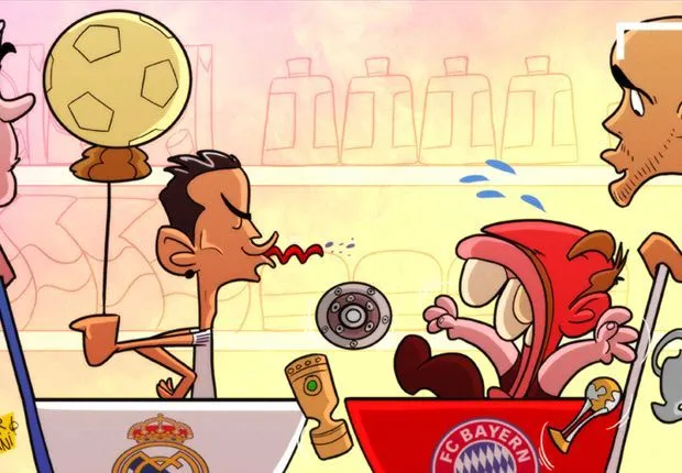 Caricatura: Como bebés, CR7, Ribéry y el Balón de Oro - Goal.com ... Caricatura: Como bebés, CR7, Ribéry y el Balón de Oro - Goal.com ...