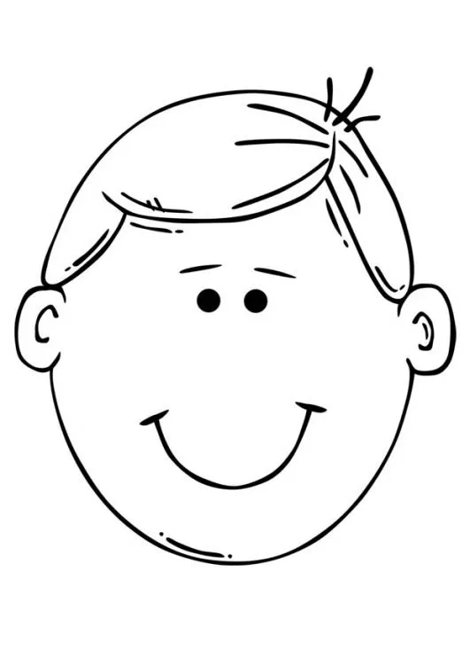 Caricatura de cara feliz para colorear - Imagui