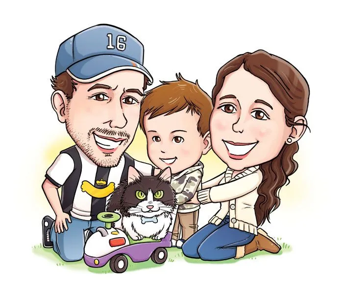 Familias en caricatura - Imagui