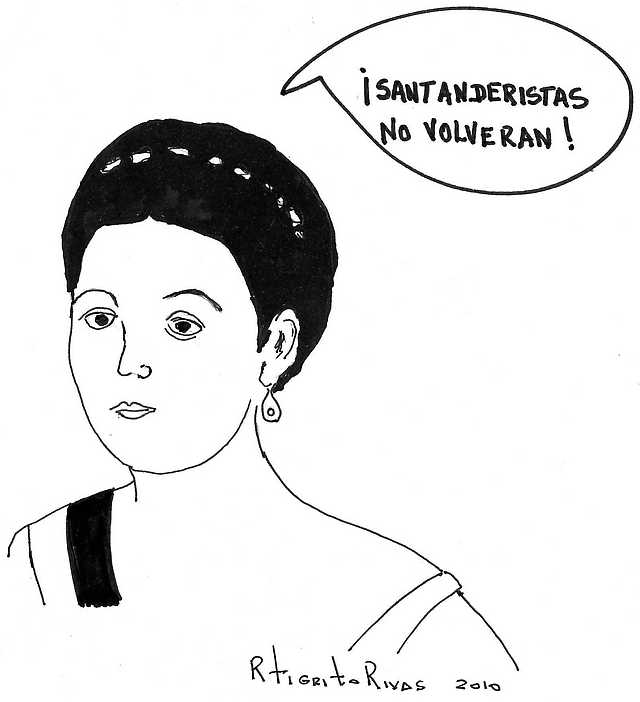 Caricatura) De mi Generala Manuelita Sáenz