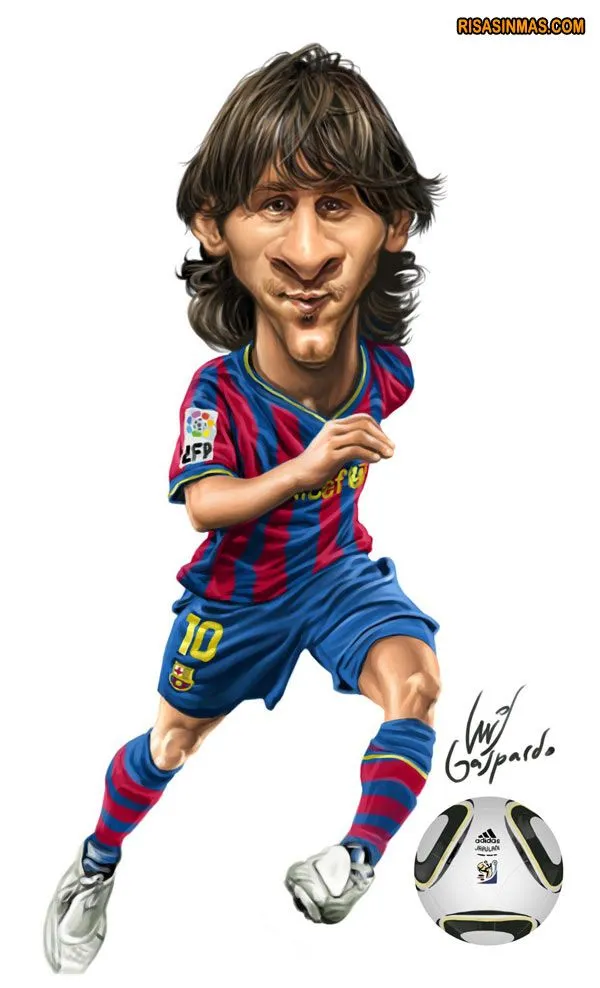 Caricatura de Leo Messi