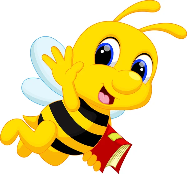 Caricatura lindo abeja — Vector stock © irwanjos2 #68527943