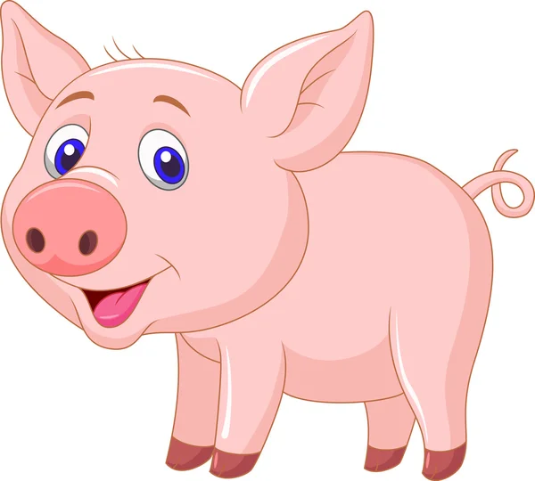 Caricatura lindo bebé cerdo — Vector stock © tigatelu #23940999