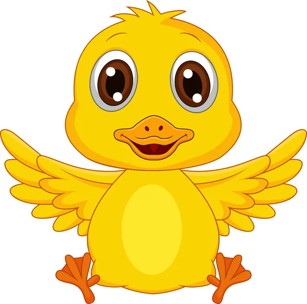 Caricatura lindo bebé pato — Vector stock © tigatelu #23937937