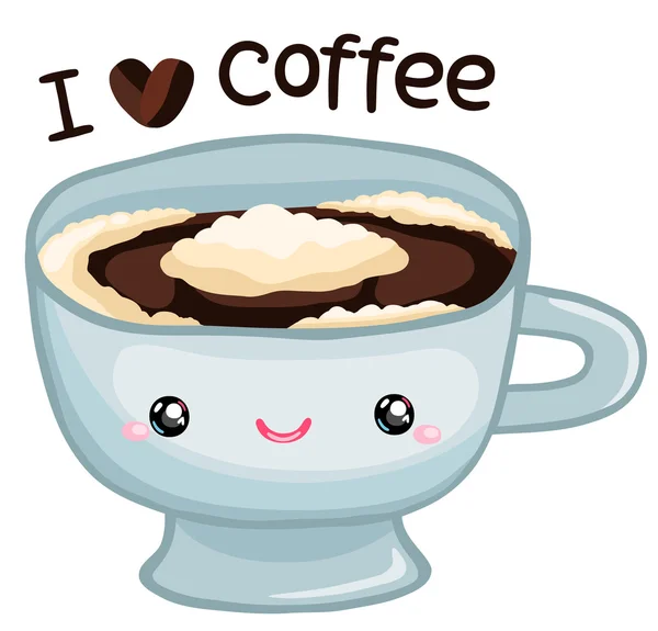 Caricatura sonriente taza de café — Vector stock © kostolom3ooo ...