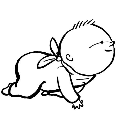 Caricaturas bebés gateando - Imagui