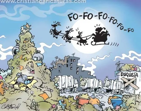 Las Caricaturas de Cristian Hernández: La basura en navidad...