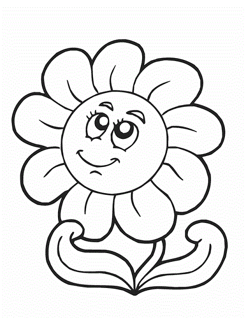 Caricaturas de flores para colorear - Imagui