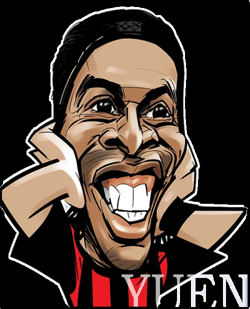 Caricaturas de Futbolistas, Ronaldinho: Nacionalidad: Brasileña ...
