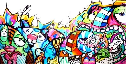 Caricaturas en graffiti - Imagui
