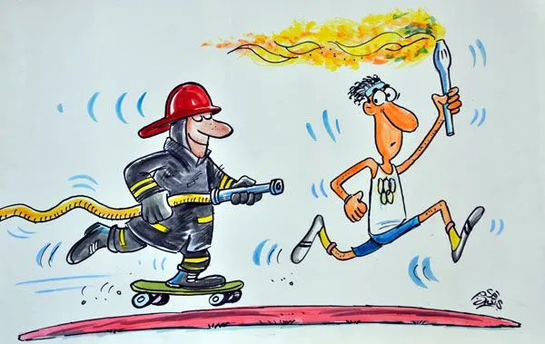 caricaturas humorísticas bomberos | Humor de camino