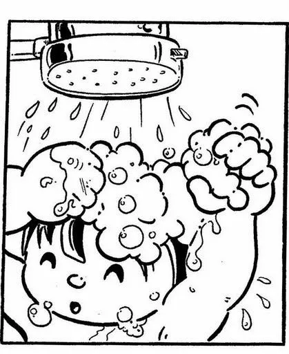 Imagen de caricatura de niño bañandose - Imagui