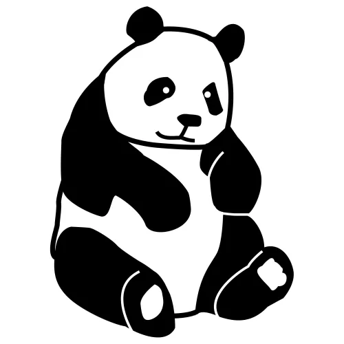 Dibujo de un oso panda - Imagui