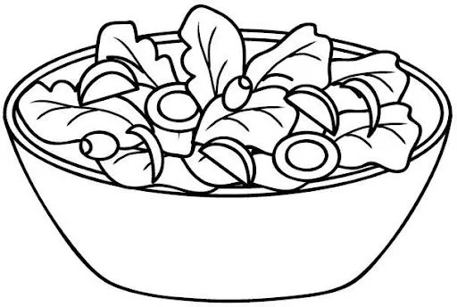 Dibujos de comida saludable para colorear - Imagui
