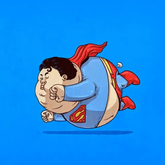 Caricaturas de Superheroes GORDOS - Imagenes PNG