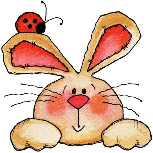 Caras de conejos de Pascua para colorear - Imagui