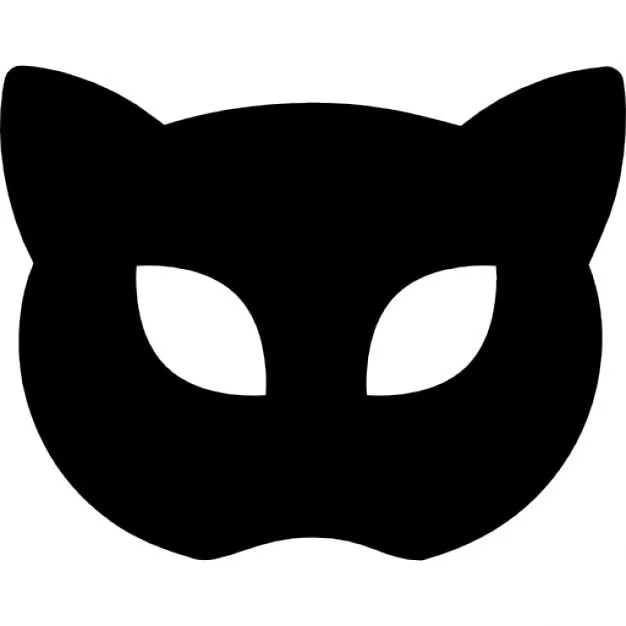 Carnaval silueta máscara como la cara del gato | Descargar Iconos ...