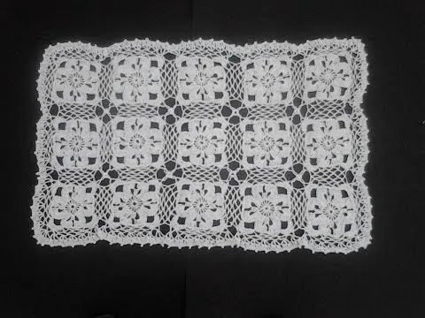carpeta rectangular crochet - YouTube