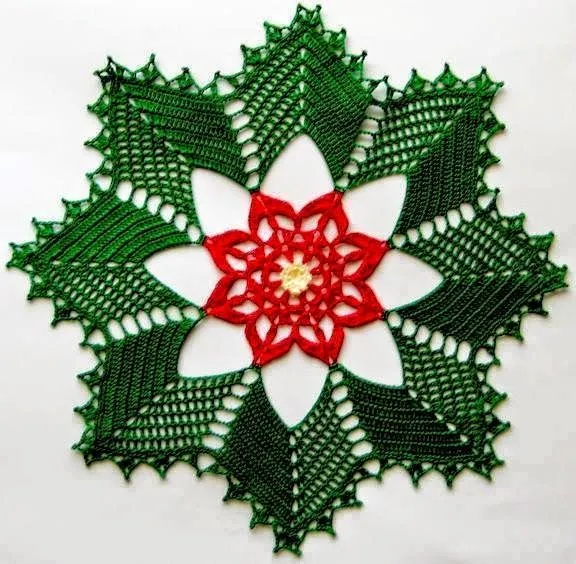 Carpeta navideña tejida al crochet | Crochet y Dos agujas