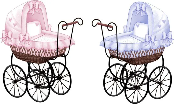 Carritos para bebes baby shower-Imagenes y dibujos para imprimir
