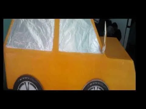 COMO HACER UN CARRO DE CARTON DONDE ENTRE UN NIÑO - YouTube