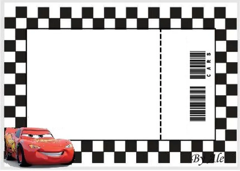 Cars Disney Tarjetas de Invitación Cards Tamaño XL